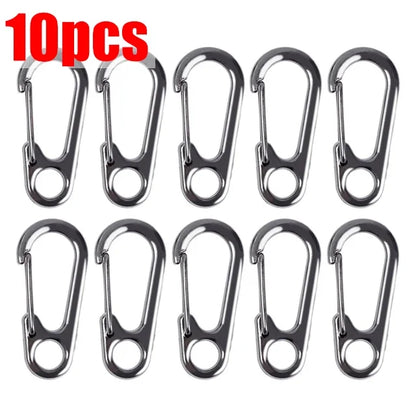 10/20/30pcs Lobster Clasp Buckle Keychian Mini Carabiners Outdoor Camping Hiking Buckles Alloy Spring Snap Hooks Keychains Tool