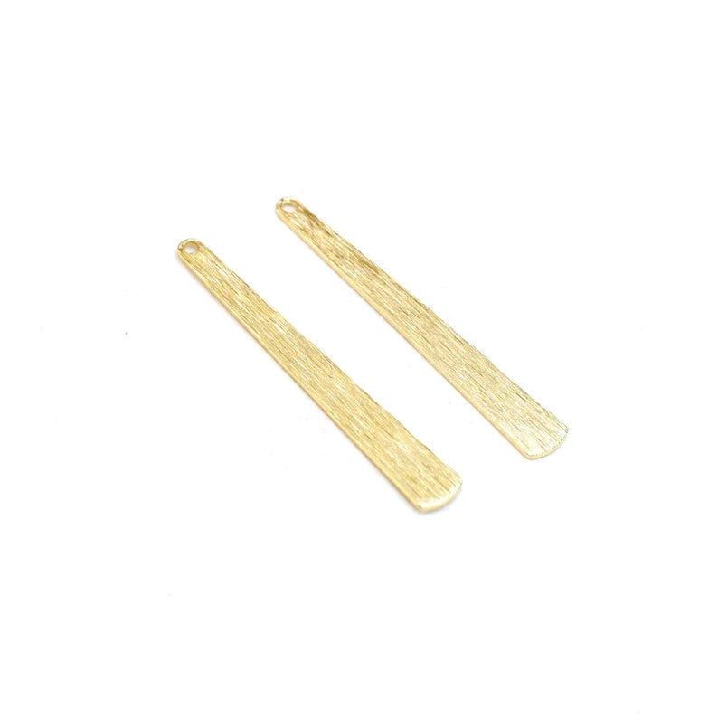 20pcs Bar Stick Earring Charms, Long Drop Brass Charm, Jewelry Making Charms, Earring Findings, 43x6mm, Jewelry Supplies R2535