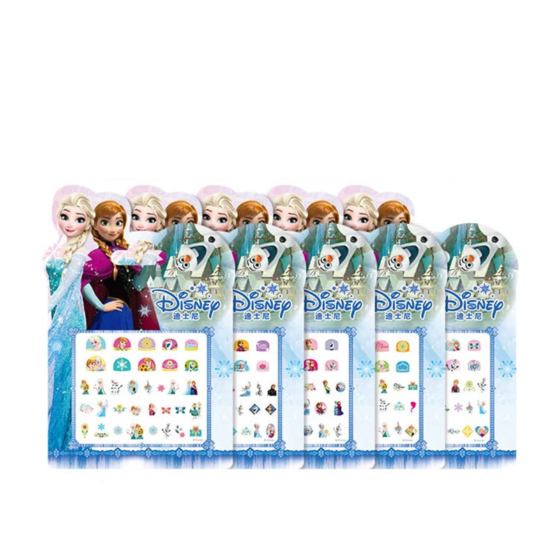 Disney Stickers Girls Nail Stickers Nail Art Decorations Anime Character Frozen 2 Press on Nails Accesories Mickey Mouse Sofia