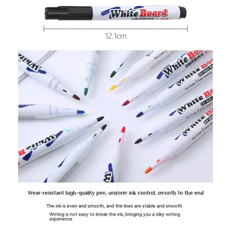 New Marker Set Watercolor Pen Refill Marker Art Supplies School Washable Christmas Gift 12 Color Refill With Spoon