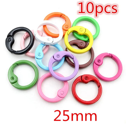 New Fashion Multi-colors Mixed Alloy Open Rings Lobster Clasp Hooks Ball Chains DIY Jewelry Making Findings Supplies