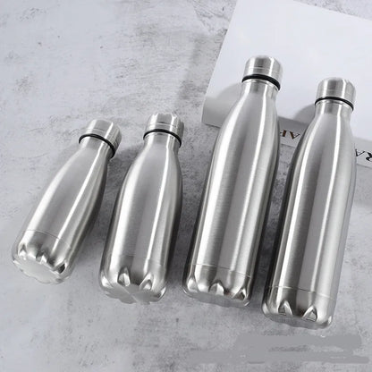 Stainless Steel Water Bottle 1 Liter Free Shipping Items, Drink Bottle for Sport Travel Cups,  500 750 1000ml Water Bottles