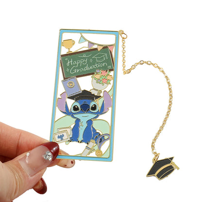 Disney Cute Stitch Creative Metal Bookmark for Book Lover Gift Lovely Stitch Duck Tassel for School Office Reading Supplies Mark