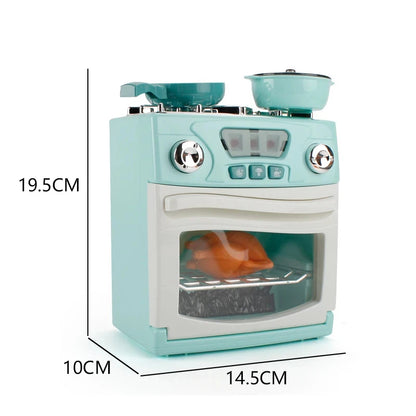 Kids Kitchen Toy Simulation Washing Machine Bread Maker Oven Microwave Girls Play House Role Play Interactive Toys for Children