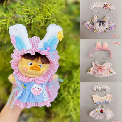 20Cm Cotton Doll Clothes College Style Suit Plush Doll Cute Baby Clothes Skirt for Upset Duck