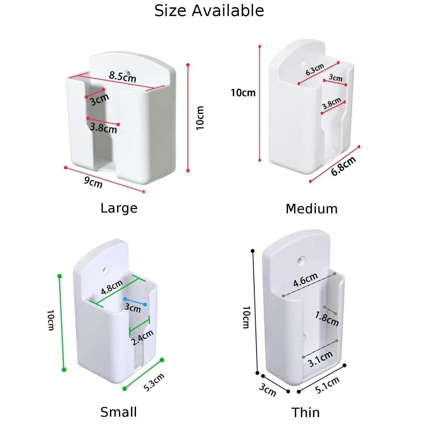 Air Conditioner Remote Control Holder Wall Mounted Box Storage Universal White Punch-free Mobile Phone Holder Storage Box Rack