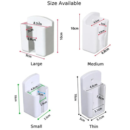 Air Conditioner Remote Control Holder Wall Mounted Box Storage Universal White Punch-free Mobile Phone Holder Storage Box Rack