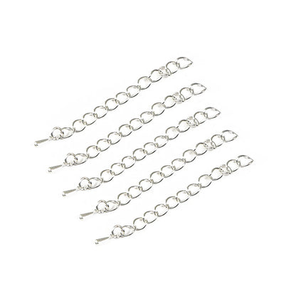 10Pcs/Lot 55mm Metal Iron Extended Extension Tail Chain Connector For DIY Jewelry Making Ends Bracelet Necklace Accessories