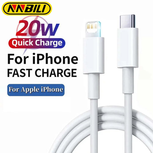 NNBILI PD 20W Charger Cable For iPhone 14 13 12 11 Pro Max 8 Plus USB Type C To Fast Charging Data Line Accessories