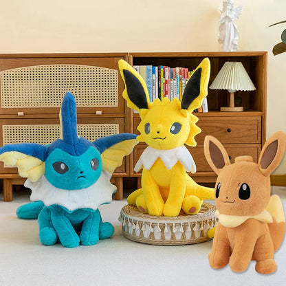 Pokemon Eevee Soft Hug Series Stuffed Plush Doll Toy Vaporeon Eeveelution Flareon Jolteon Pet Elves Gift