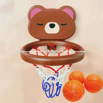 A Suit Of Children's Toy Mini Cute Little Bear Basketball Bathroom Bath Toys Shoot At The Basket Games In The Pool