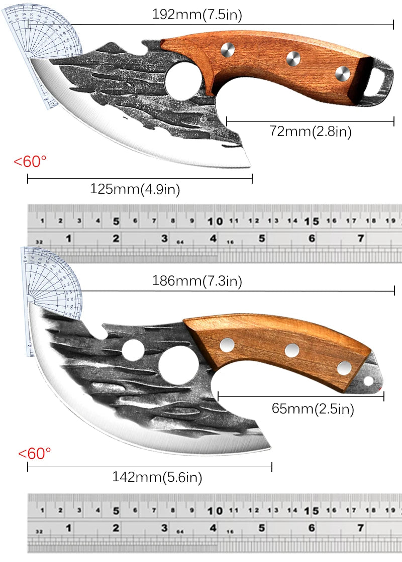 Boning Knives Meat Cleaver Hand Forged Kitchen Knife Wooden Handle Butcher Knife Stainless Steel Cooking Knife Kitchen Gadgets