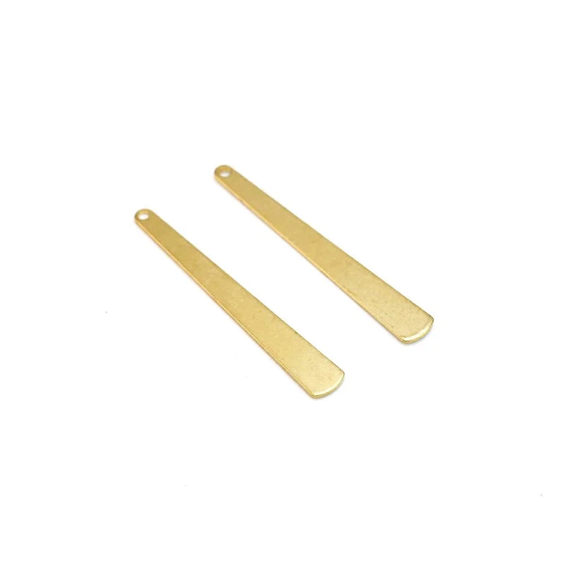 20pcs Bar Stick Earring Charms, Long Drop Brass Charm, Jewelry Making Charms, Earring Findings, 43x6mm, Jewelry Supplies R2535