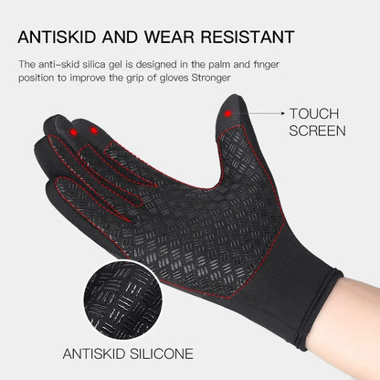 Winter Cycling Gloves Men Gloves Touch Screen Waterproof Windproof Sports Gloves Warm Thermal Fleece Running Ski Cycling Gloves