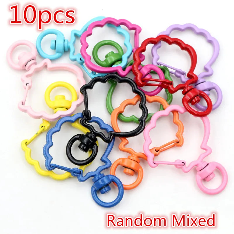 New Fashion Multi-colors Mixed Alloy Open Rings Lobster Clasp Hooks Ball Chains DIY Jewelry Making Findings Supplies