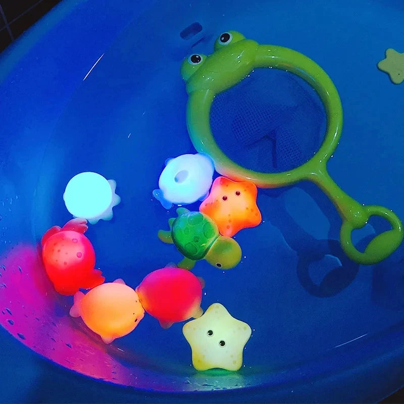 Baby Bath Toys Bathtub LED Light Up Toys Colorful Changing Waterproof Underwater Lights Bath Toys for Boys Girls Birthday Gift