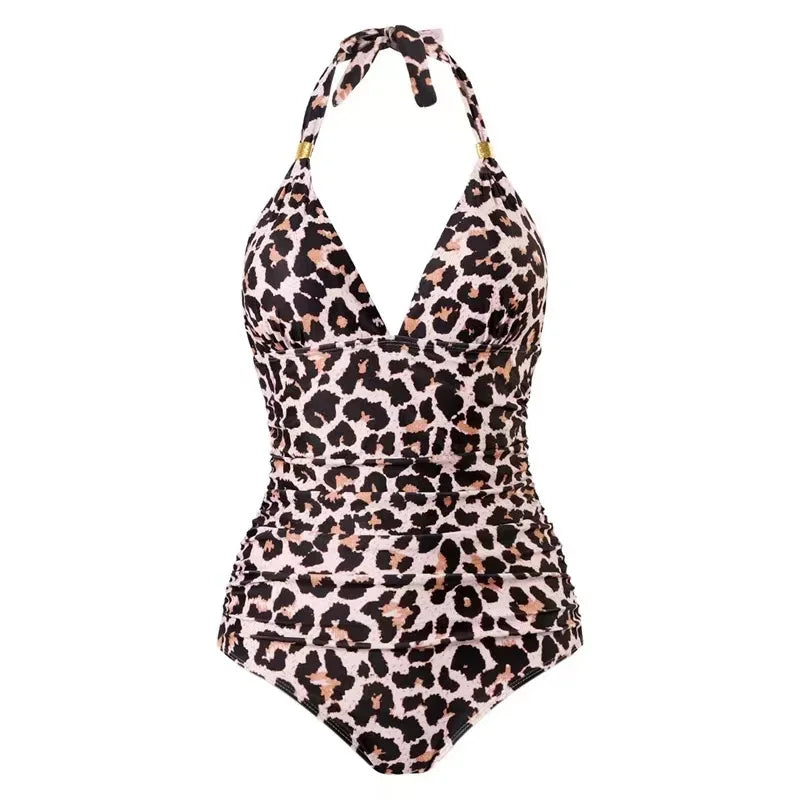 2024 Sexy One Piece Tankini Plus Size Swimwear Women Black Halter Hot Monokini Swimsuit Push Up Bathing Suit High Waist Bodysuit