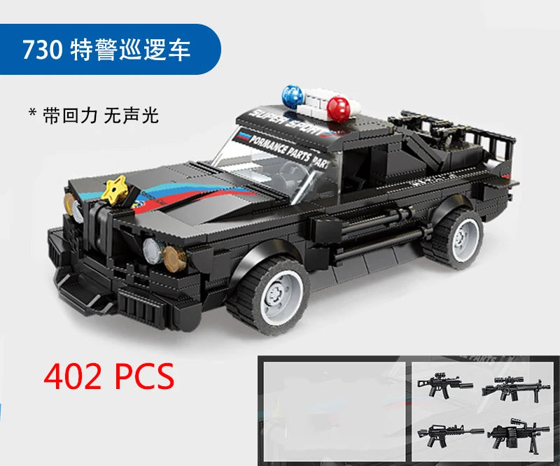 Special Forces SWAT Military Vehicle Car Police Station Bus Sets Building Blocks Kits Helicopters City Arms Truck Arrest Patrol