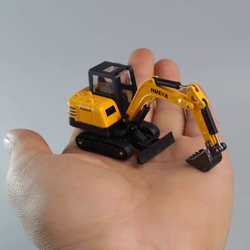 Huina 1/80 Alloy Excavator Truck Dumper Metal Engineering Car Model Toy Scale Cars Diecast Vehicle Toy Children Toys for Kids