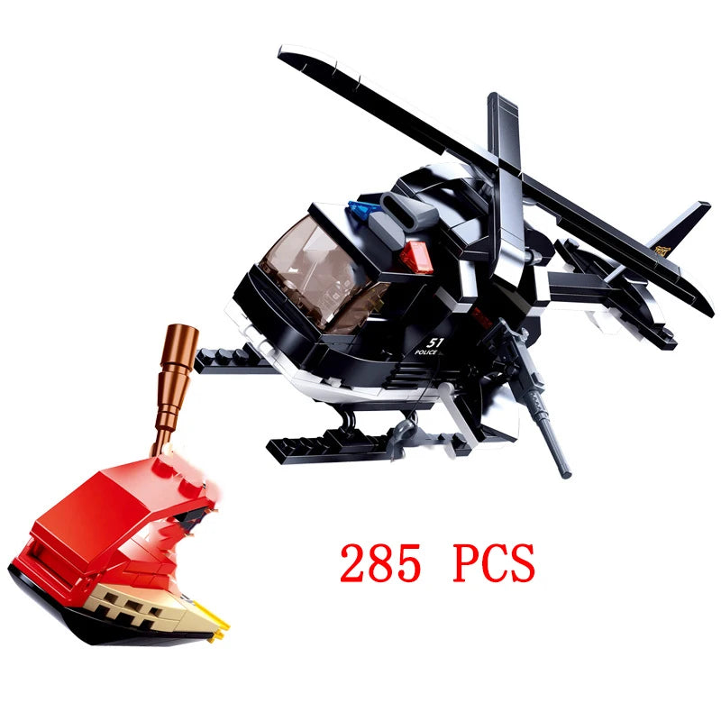 Special Forces SWAT Military Vehicle Car Police Station Bus Sets Building Blocks Kits Helicopters City Arms Truck Arrest Patrol