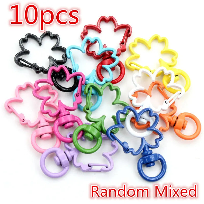 New Fashion Multi-colors Mixed Alloy Open Rings Lobster Clasp Hooks Ball Chains DIY Jewelry Making Findings Supplies