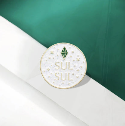 Brooch Custom Sul Sul Role Playing Game Pines Lapel Badges Funny Jewelry Gift for Kids Friends The Sims Games Glitter Enamel