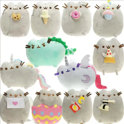 15cm Pusheenes Kids Kawaii Plushes Toys Cute Cartoon Figures The Moon Biscuits Donut Cats Bedroom Decoration Birthday Gifts New