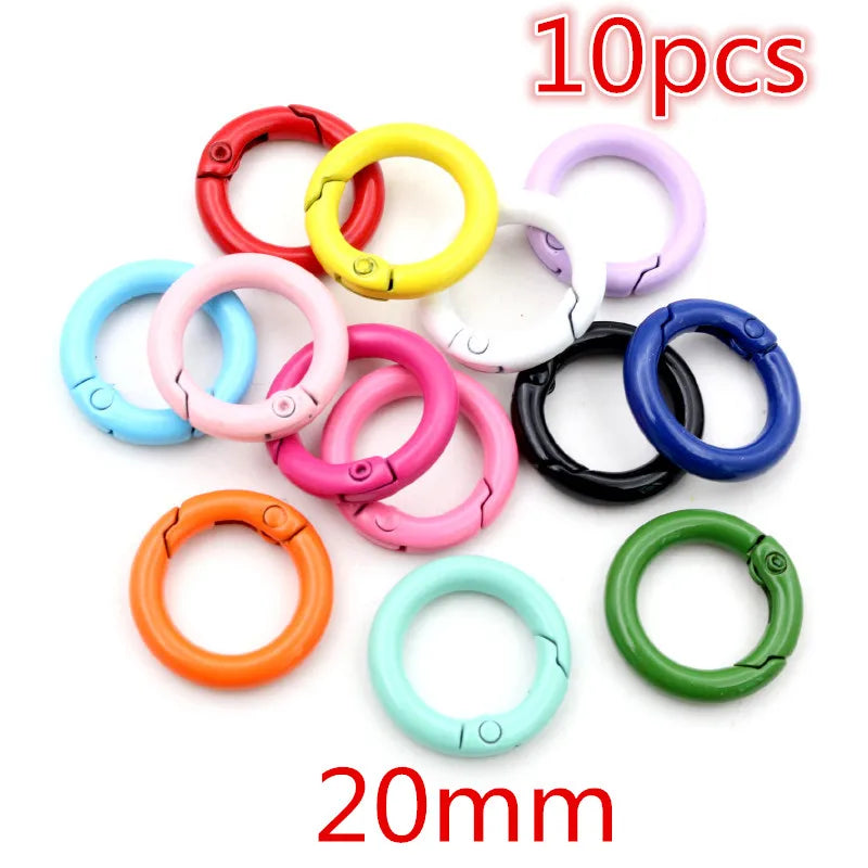 New Fashion Multi-colors Mixed Alloy Open Rings Lobster Clasp Hooks Ball Chains DIY Jewelry Making Findings Supplies