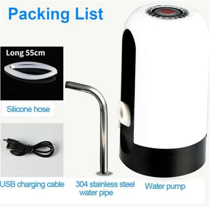 Water Bottle Pump USB Charging Automatic Electric Water Dispenser Pump Bottle Water Pump Auto Switch Drinking Dispenser