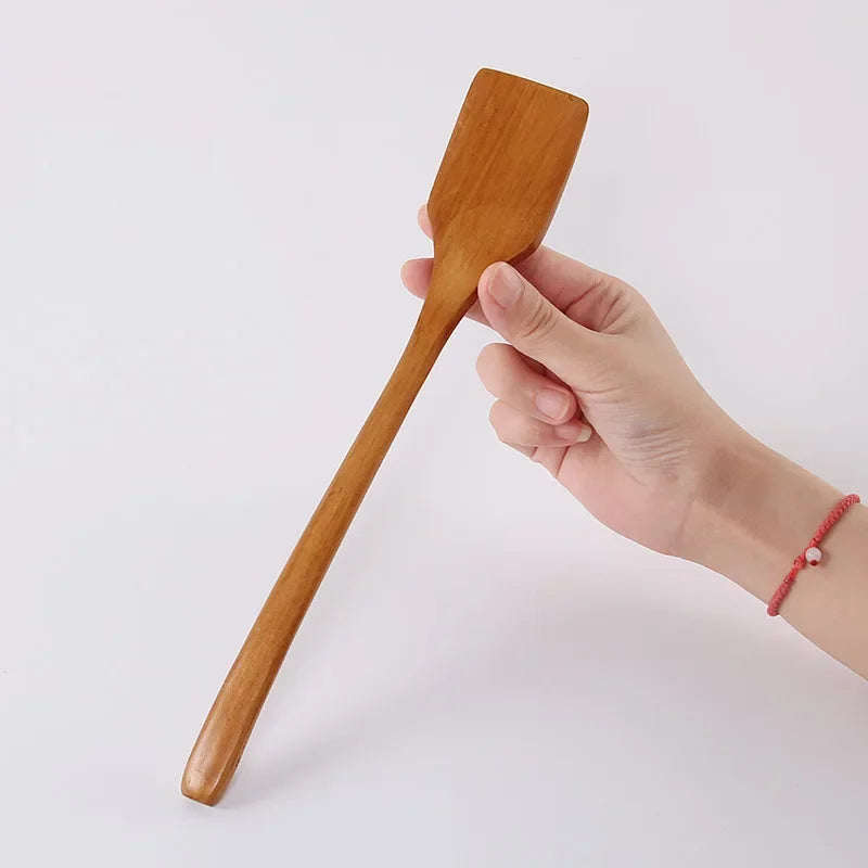 Shovel Cooking Spoon Pan Mini Small Kitchen Wooden Spatula Heat Resistant Rice Spoon Kitchenware Non-Stick Pan Bamboo Shovel