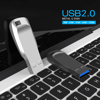 USB Flash Drive 2.0 High Speed Pendrive 128GB 64GB 32GB 16GB 8GB Cle USB 2.0 Flash Pendrive 64GB 128GB Metal 2.0 Stick Pen Drive