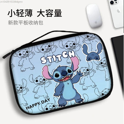 Disney Stitch Tablet Storage Bag For 9 10 11 12 Inch For IPad Air 4 5 Pro 11 Mini Case For Samsung Lenovo Shockproof Pouch Bags