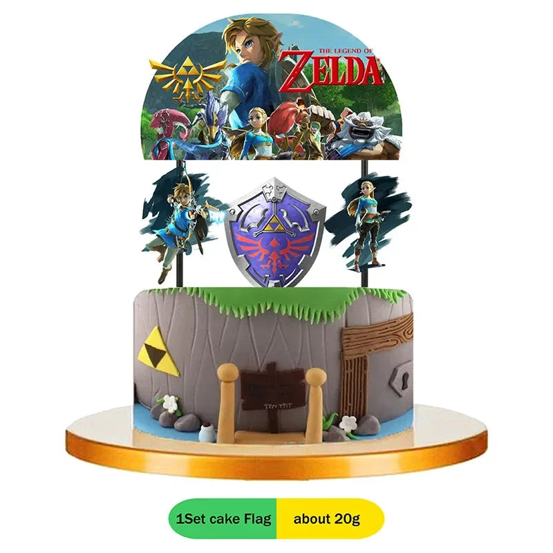 Game ZELDA Party Decoration Disposable Tableware Birthday Party Decorations Kids Boy Theme Supplies for Baby Shower Gift Toys