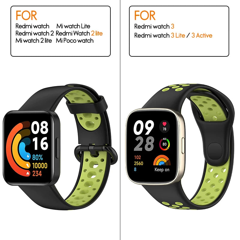 Silicone Strap For Xiaomi Mi Watch 2 3 Lite Mi poco Watch band For Redmi watch 2 Lite 3 Active Wrist Redmi watch 3 lite Bracelet