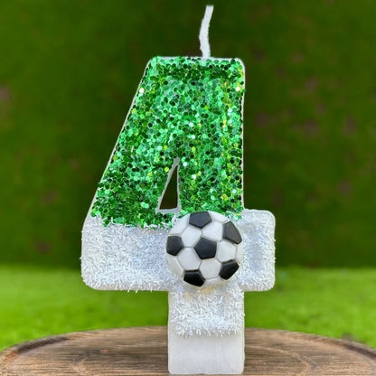 1Pc Creative Football 0-9 Digital Birthday Candle Cake Decoration