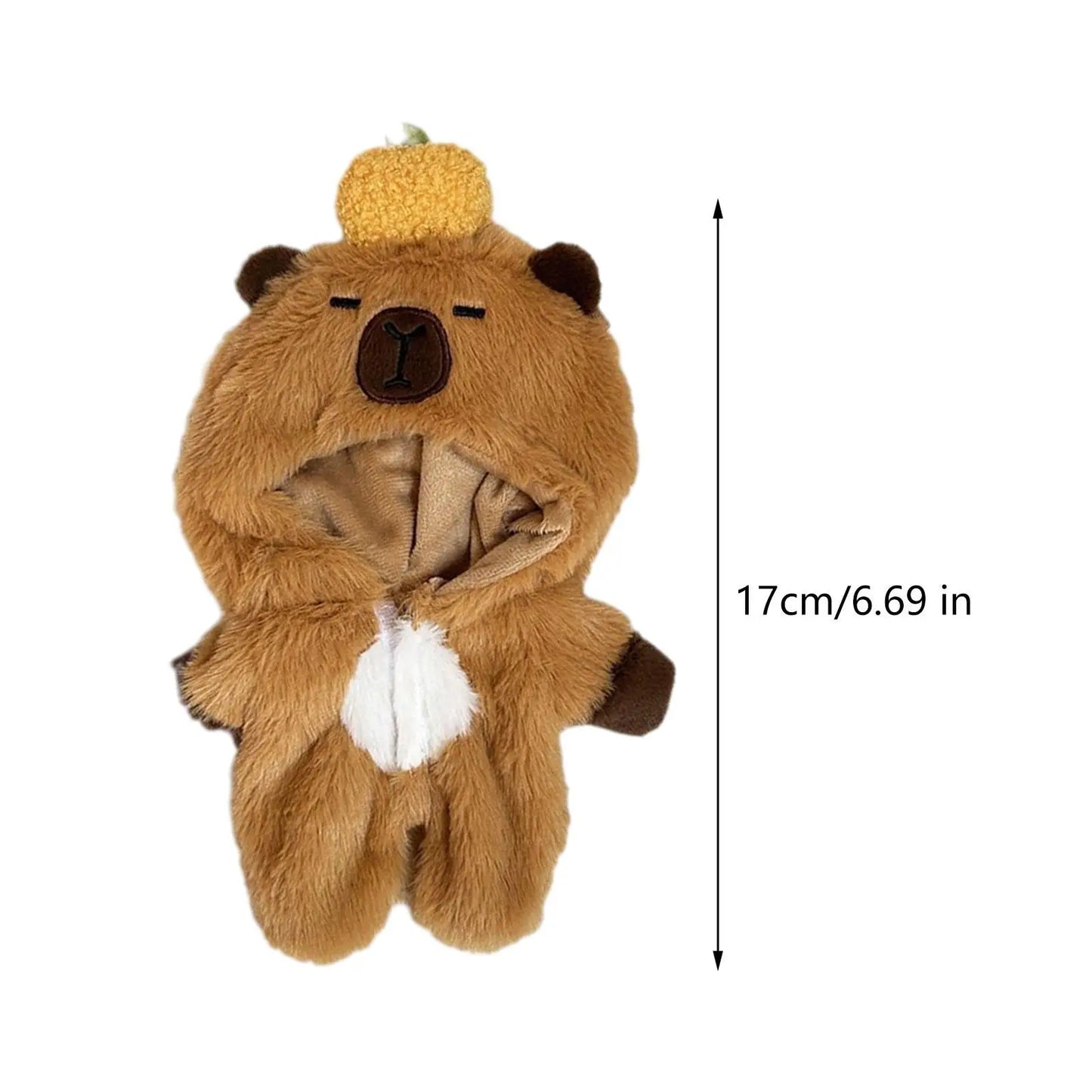 Doll Clothes for 15cm Plush Doll DIY Photo Props Costumes Comfortable Dress up Stylish Doll Clothing Cute Capybara Jumpsuit