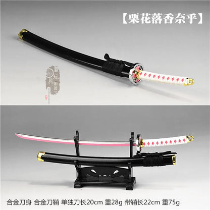 1/6 Japan Samurai Katana Demon Slayer Sword No Yaiba Espadas Manga Anime Accessories Model Uncut Blade Toy For 12" Action Figure