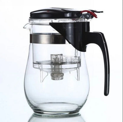 750Ml Heat Resistant Glass Teapot Chinese Kung Fu Tea Flower Tea Pot Compact Size Coffee Maker Puer Kettle Drinkwares