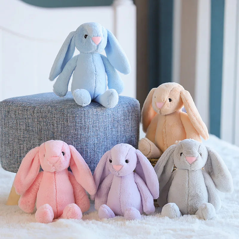 Kawaii Long Ears Bunny Plush Stuffed Toys For Baby Girl Appease Doll Baby Sleeping Toy Soft Plush Toys Stuffed Animals Baby Toys