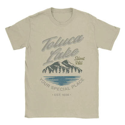 Men's Toluca Lake Silent Hill T Shirts Pure Cotton Clothing Novelty Short Sleeve O Neck Tee Shirt Summer T-Shirts