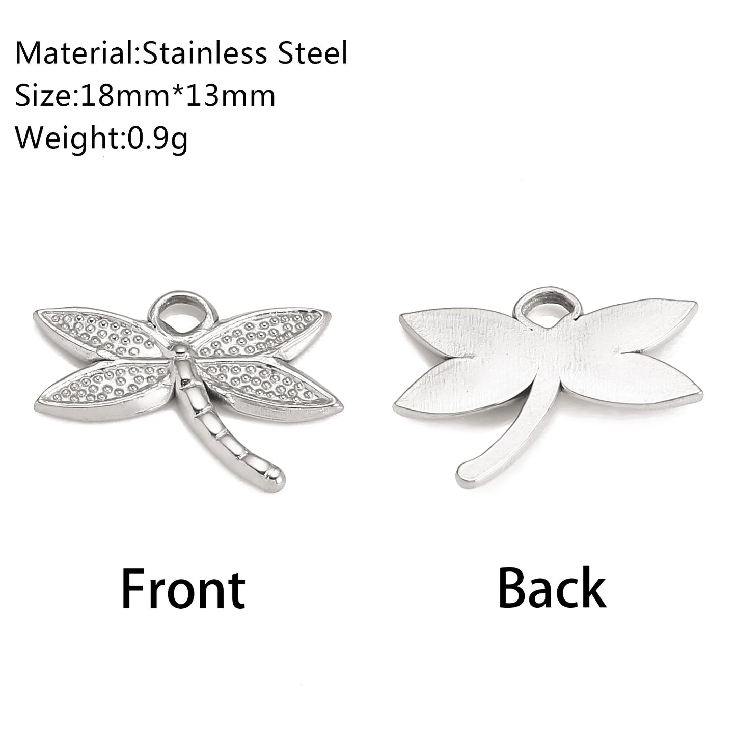 3Pcs Stainless Steel Flying Animal Bee/Butterfly/Scarab Charms for Jewelry Making 18K Plated Cute 3D Insect Pendants DIY Crafts