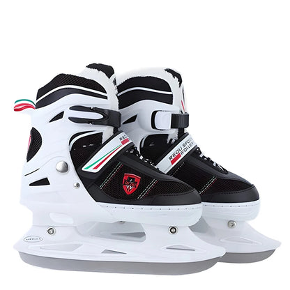 Thicken Adult Adjustable Retractable Size Ice Skates Hockey Shoes Unisex Ice Blade Skate Shoes Real Speed Skating Patines