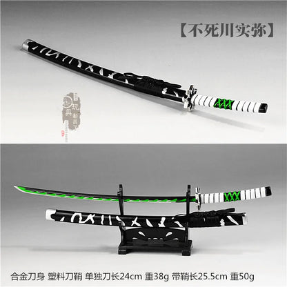 1/6 Japan Samurai Katana Demon Slayer Sword No Yaiba Espadas Manga Anime Accessories Model Uncut Blade Toy For 12" Action Figure