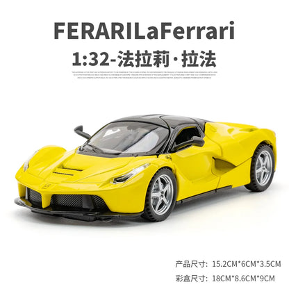 1:32 Ferrari Laferrari High Simulation Diecast Metal Alloy Model car Sound Light Pull Back Collection Kids Toy Gifts A150