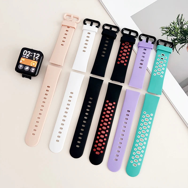 Silicone Strap For Xiaomi Mi Watch 2 3 Lite Mi poco Watch band For Redmi watch 2 Lite 3 Active Wrist Redmi watch 3 lite Bracelet