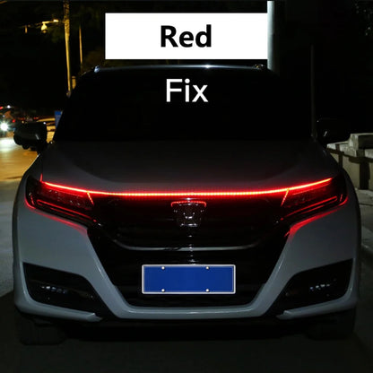 LED Daytime Running Light Scan Starting Car Hood Decorative Lights DRL Auto Engine Hood Guide Decorative Ambient Lamp 12V