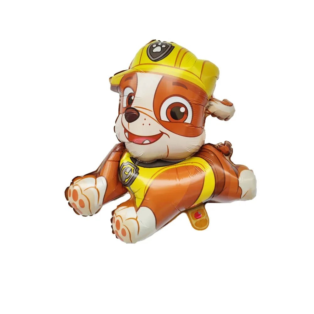 4pcs Paw Patrol Themed Balloon Party Decoration Supplies Rescue Dog Chase Rubble Aluminum Foil Balloon Childrens Birthday Gift