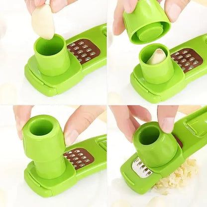 1 Pack Mini Garlic Grinder Creative Garlic Press Kitchen Garlic Mash Manual Garlic Mashing Green Kitchen Gadgets