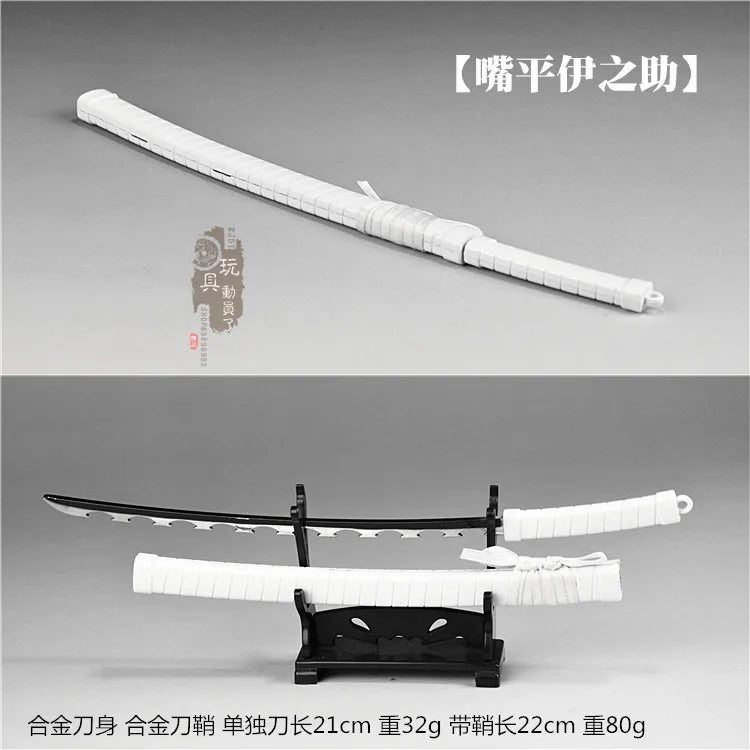 1/6 Japan Samurai Katana Demon Slayer Sword No Yaiba Espadas Manga Anime Accessories Model Uncut Blade Toy For 12" Action Figure