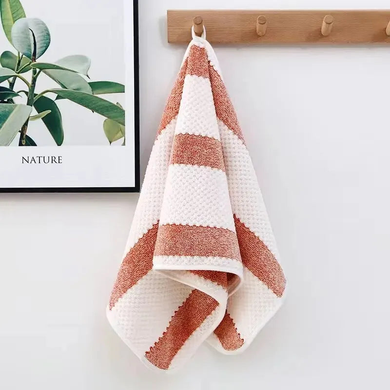 Bath Towel Washcloth Cotton Towel Solid Color Soft Absorbent Towels Multipurpose Use For Hotel Bathroom